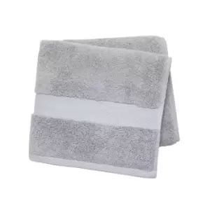 Image of Peacock Blue Hotel Savoy Bath Towel, Silver