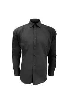 Image of Slim Fit Long Sleeve Business Work Shirt