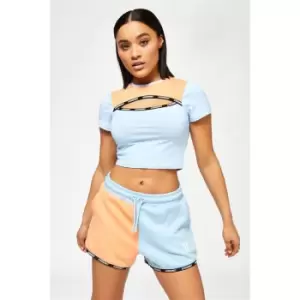 Image of 11 Degrees Colour Block T-Shirt - Blue