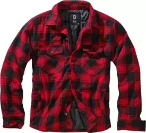 Image of Brandit Lumber Jacket, black-red, Size S, black-red, Size S