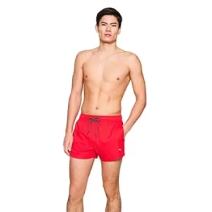 Image of Puma Mens Short Length Swim Shorts Red Small