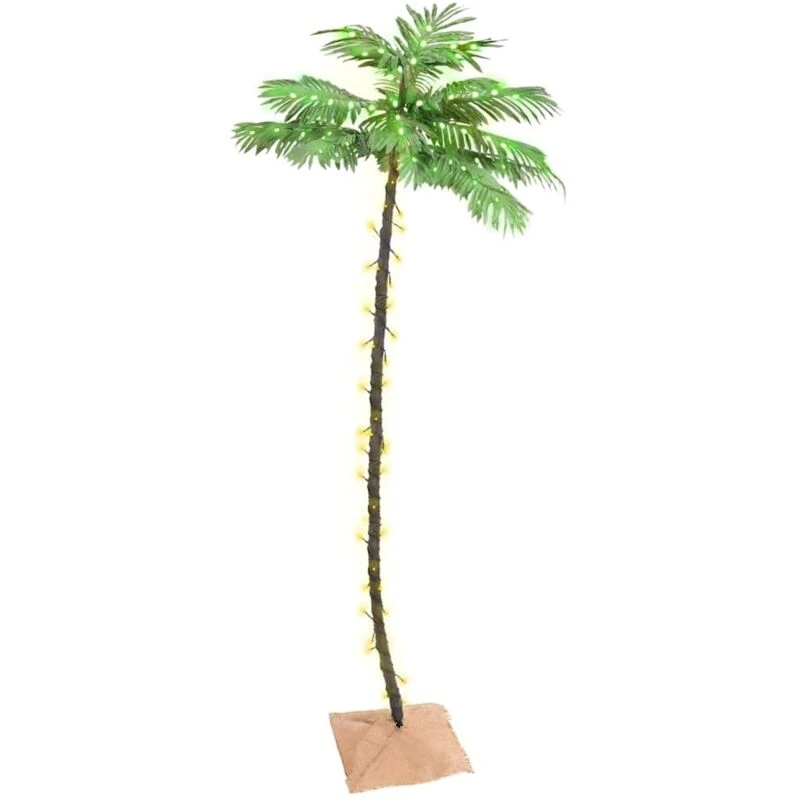 Image of VIDAXL LED Palm Tree Warm White 136 LEDs 220cm Vidaxl 8720287138730