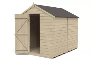 Image of Forest Garden 8 x 6ft Apex Overlap Pressure Treated Windowless Shed