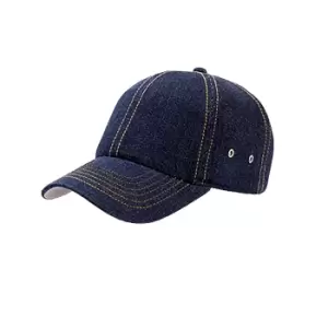 Image of Atlantis Action 6 Panel Chino Baseball Cap (One Size) (Denim)