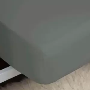 Image of Belledorm 200 Thread Count 100% Egyptian Cotton 12" Deep Fitted Sheet, Slate, King