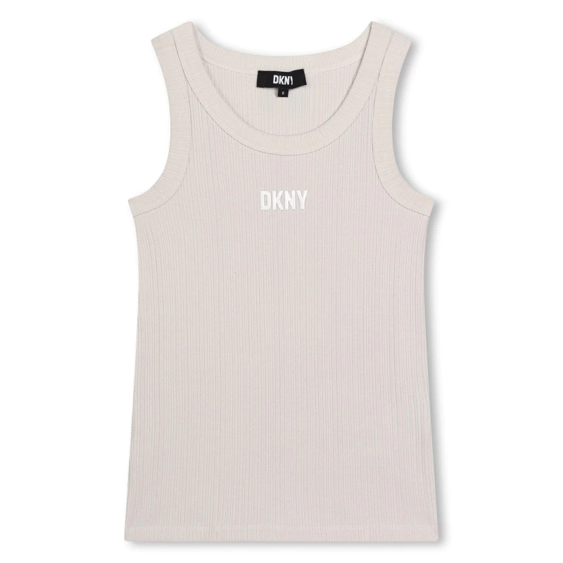 Image of DKNY Logo Tank Top Juniors - White White 4 - 5 Years