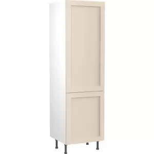 Image of Kitchen Kit Flatpack Shaker Kitchen Cabinet Tall Larder Unit Ultra Matt 600mm in Cashmere MFC