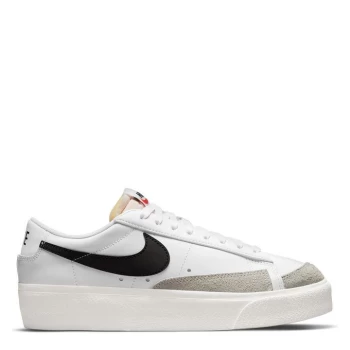 Image of Nike Blazer Low Platform Womens Shoes - White