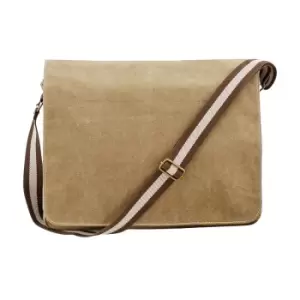 Image of Quadra Vintage Canvas Despatch Bag - 14 Litres (Pack of 2) (One Size) (Sahara)