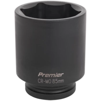 Image of Sealey 1" Drive Deep Hexagon Impact Socket Metric 1" 85mm