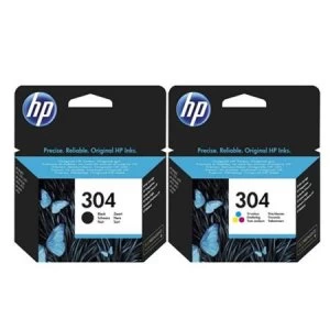 Image of HP 304 Black And Tri Colour Ink Cartidge