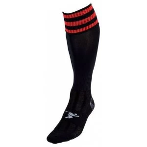 Image of PT 3 Stripe Pro Football Socks Boys Black/Red