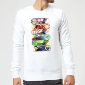 Image of Avengers Endgame Original Heroes Sweatshirt - White - XL