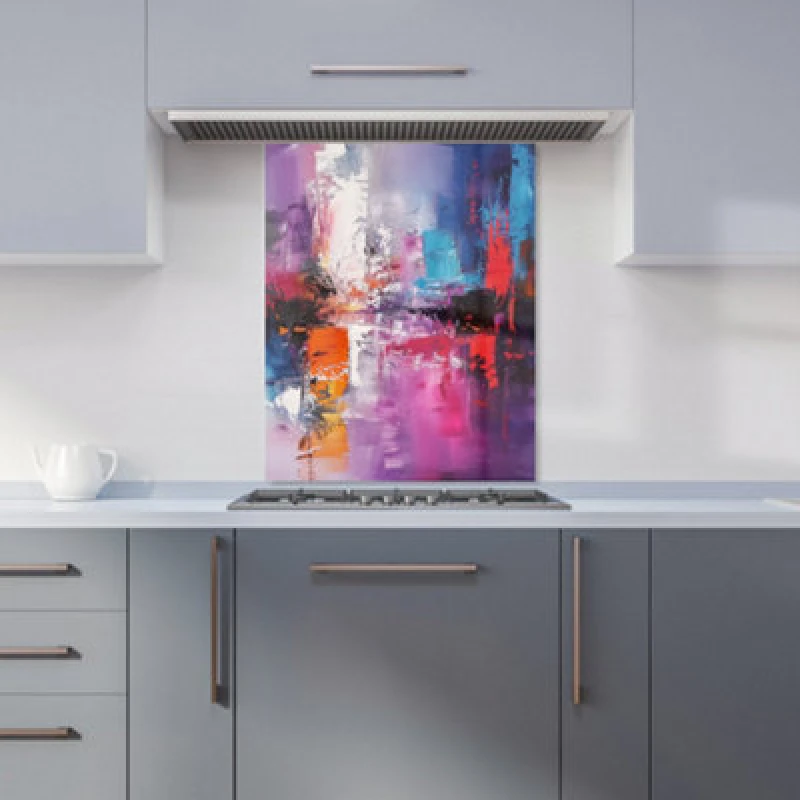 Image of Warren Reed Designer Vibrant Metropolis: A Palette Of Emotions Kitchen Splashback