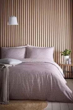 Image of 'Orson' 100% Cotton Reversible Geometric Print Duvet Cover Set