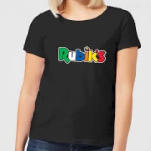 Image of Rubik's Core Logo Womens T-Shirt - Black