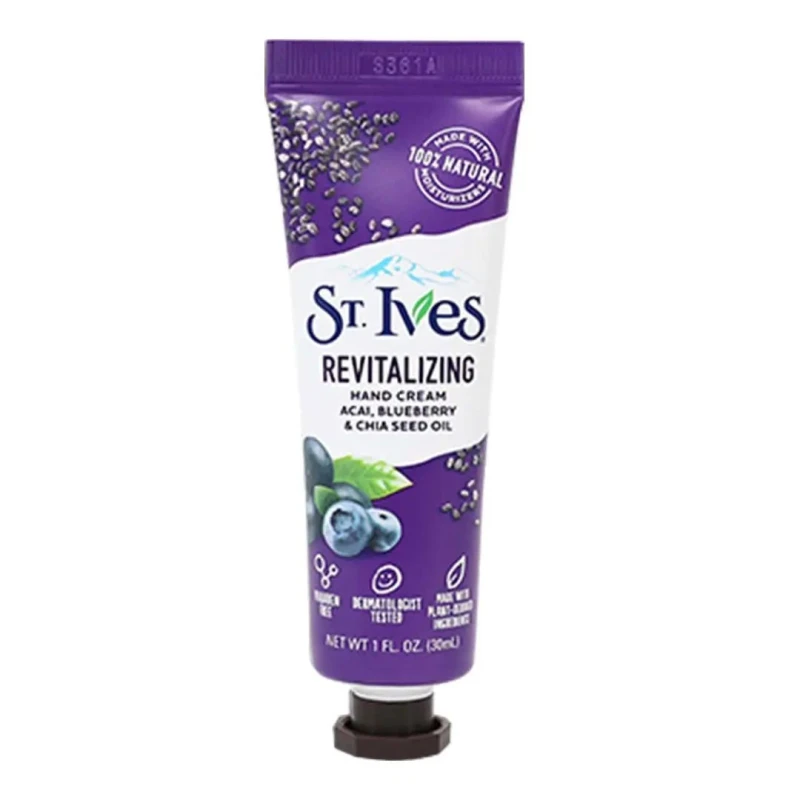 Image of St. Ives Revitalising Hand Cream - Acai, Blueberry & Chia Seed Oil