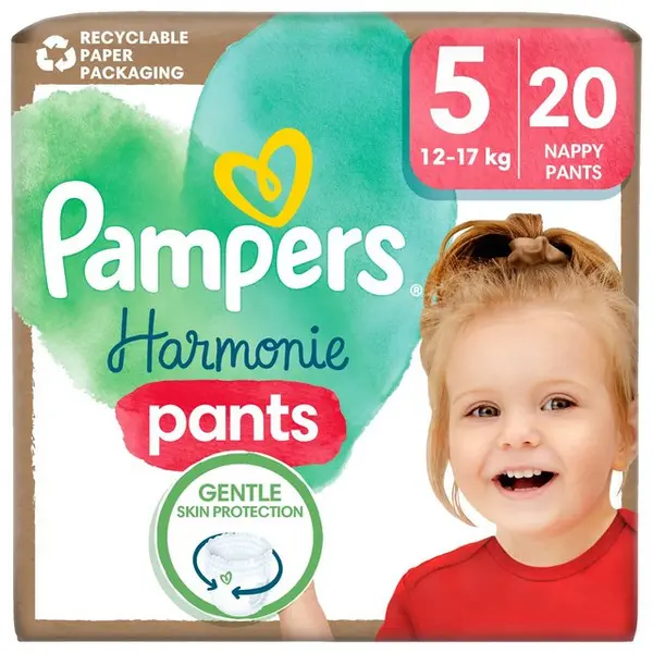 Image of Pampers Harmonie Nappy Pants Size 5 20 Nappies