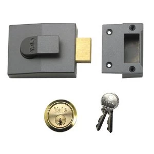 Image of Yale Locks 82 Deadbolt Nightlatch 60mm Backset DMG Finish Box
