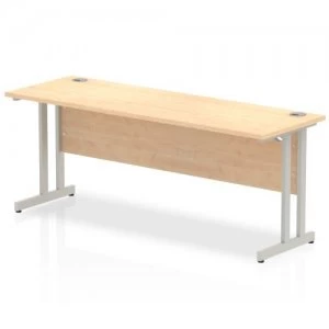 Image of Impulse 1800/600 Rectangle Silver Cantilever Leg Desk Maple
