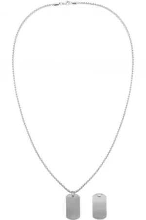 Image of Tommy Hilfiger Jewellery Corp Stripe Dog Tag Necklace 2790288