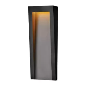 Image of Hinkley Taper Outdoor Recessed Wall Lamp Textured Black, 3000K, IP44