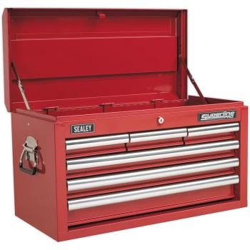 Image of Sealey Superline Pro 6 Drawer Heavy Duty Tool Chest Red