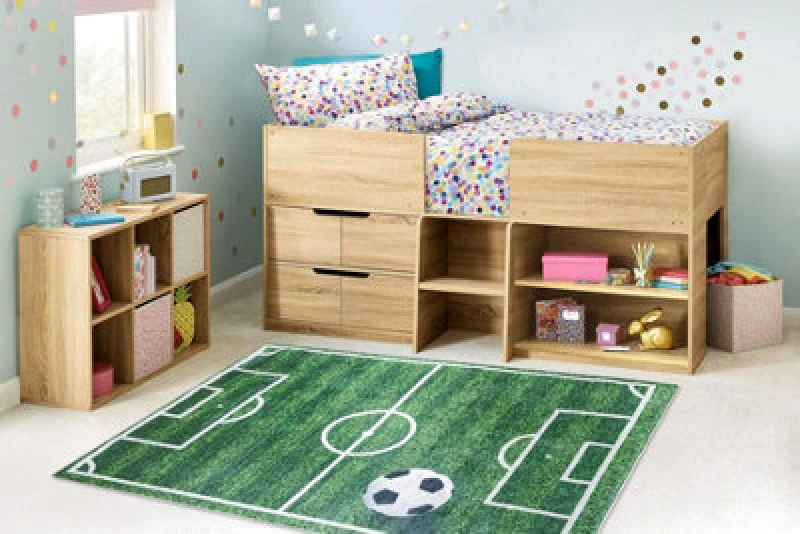 Image of RugsX Bambino 51760 Washing Carpet Pitch, Football For Children Anti Slip - Green 80X150 Cm