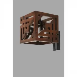 Image of Zeta ceviz aplik Brown Wall Lamp