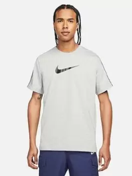 Image of Nike NSW Repeat Short Sleeve T-Shirt - Dark Grey, Size S, Men