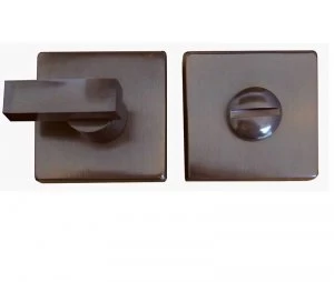Image of LocksOnline Kubus Square Bathroom Door Lock Set