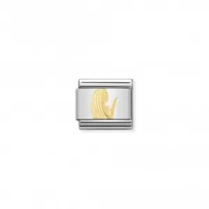 Image of Nomination Composable Classic Zodiac 18K Gold Virgo Link 030104/06