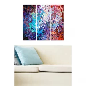 Image of MDF2471008 Multicolor Decorative MDF Painting (3 Pieces)