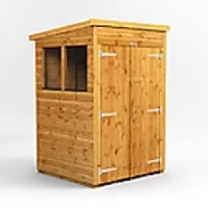 Image of Power Garden Shed 44PPDD Golden Brown 4x4