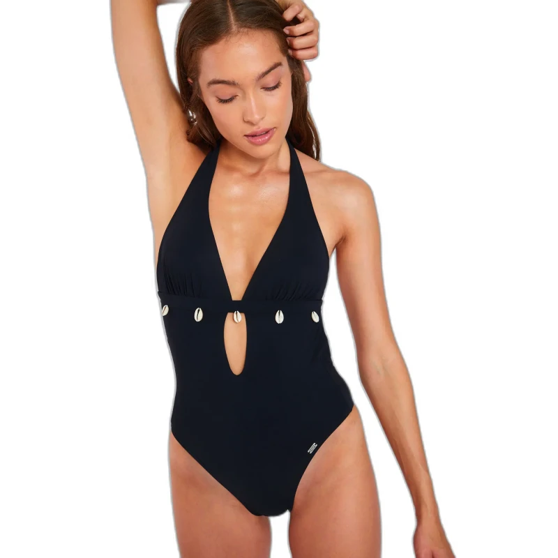Image of banana moon 1 Piece swimsuit For Her Banana Moon Shellina Black Noir Female XS