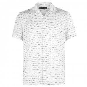 Image of Hermano Short Sleeve Shirt - White/Blk/Gd