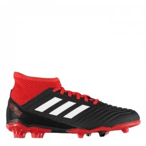 Image of adidas Predator 18.3 Junior FG Football Boots - Black/Wht/Red