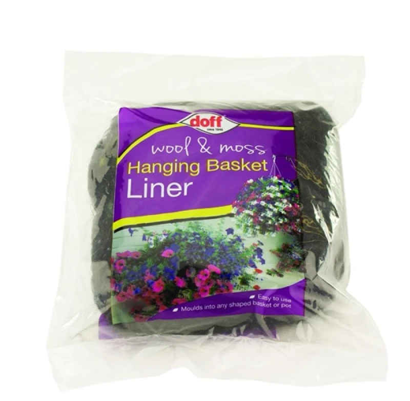 Image of Doff Wool & Moss Hanging Basket Liner