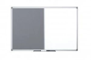 Image of Bi-Office Maya Combo Aluminium Frame Board Grey 180x120cm