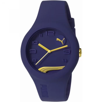 Image of Mens Puma PU10300 FORM - blueberry gold Watch