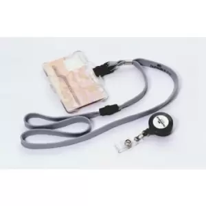 Image of Slingsby Textile Badge Necklace Grey BOX10