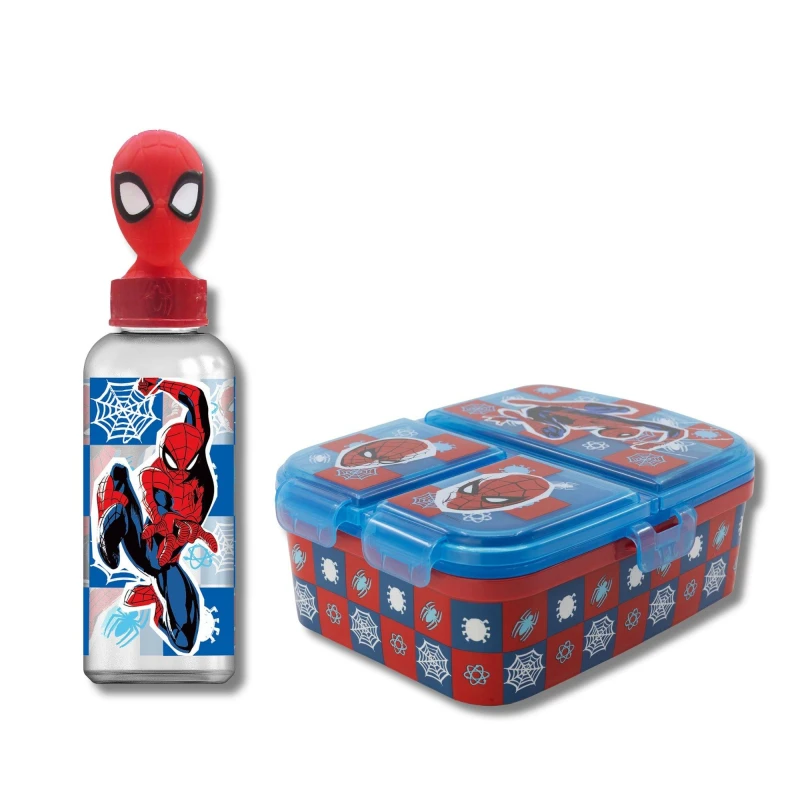 Image of Spiderman Spiderman Lunch Set (98823) Lunch Boxes One Size Blue 41662608000