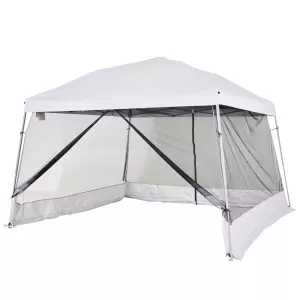 Image of Outsunny 3.6m x 3.6m Pop Up Steel Frame Garden Gazebo White