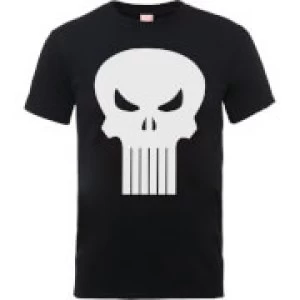 Image of Marvel The Punisher Skull Logo Mens Black T-Shirt - S - Black