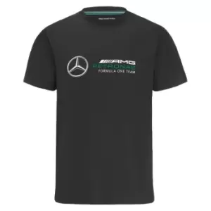 Image of 2022 Mercedes Large Logo Tee (Black) - Kids