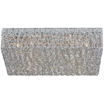 Image of Linea Verdace Wire Glass & Crystal Ceiling Light Aluminum