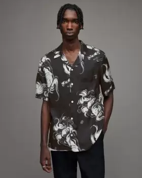 Image of AllSaints Zion Kimono Print Shirt