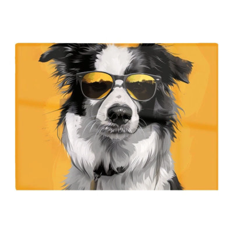 Image of Warren Reed Designer Cool Collie With Attitude Chopping Board
