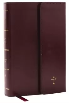 Image of NKJV Compact Paragraph-Style Bible w/ 43,000 Cross References, Burgundy Leatherflex w/ Magnetic Flap, Red Letter, Comfort Print: Holy Bible, New King