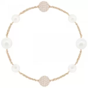 Image of Ladies Swarovski Rose Gold Plated Remix Pearl Bracelet